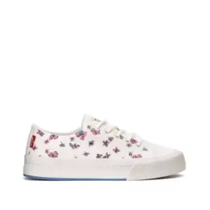 Image of Floral Print Canvas Trainers