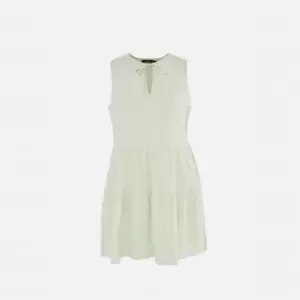 Image of Missguided Textured Sleeveless Smock Dress - Green