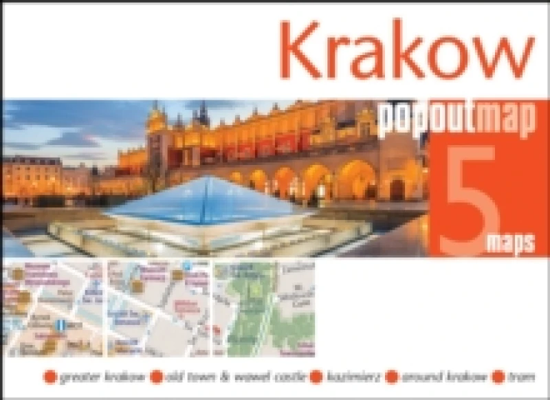 Image of Krakow PopOut Map : Handy pocket-size pop up city map of Krakow Sheet map, folded