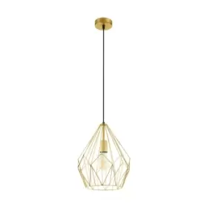 Image of Eglo Carlton Geometric Gold Pendant