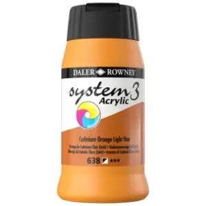 Image of Daler Rowney System 3 Acrylic Paint Orange Light (500ml)