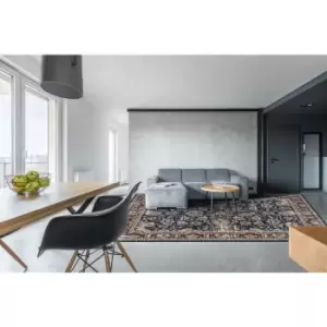 Image of Mastercraft - Alhambra 6549A Dark Blue Dark Blue 67cm x 230cm Runner - Blue