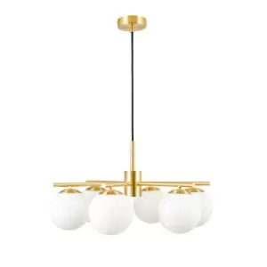 Image of Olivia's Sydney 6 Orb and Metal Pendant in White and Gold