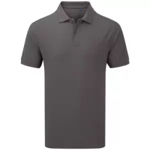 Image of Premier Unisex Adult HeiQ Viroblock Short-Sleeved Polo Shirt (3XL) (Dark Grey) - Dark Grey
