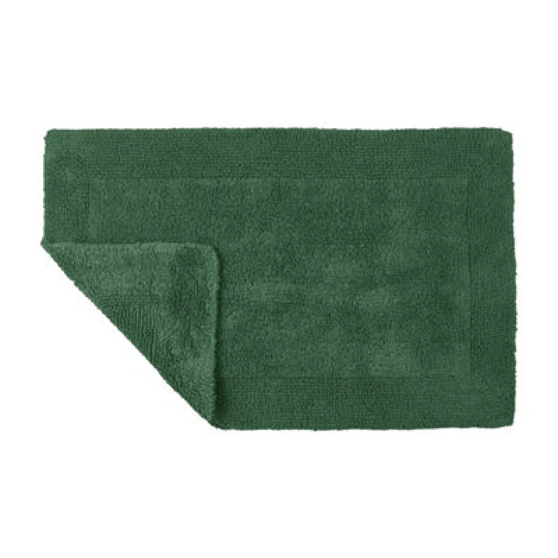 Image of Allure Bath Fashions Elegance Reversible Heavyweight Bath Mat - Dark Green