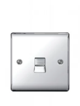 Image of British General Electrical Raised Telephone Socket Point - Polished Chrome