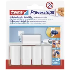 Image of tesa POWERSTRIPS Cable clips White Content: 5 pc(s)