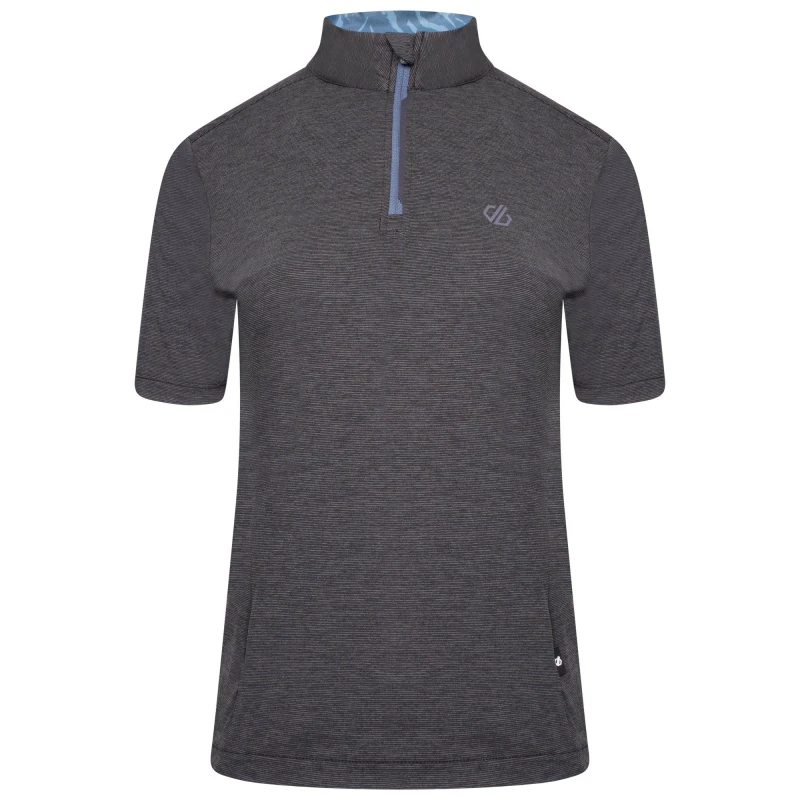 Image of Dare 2B Womens Pedal Through It Reflective Cycling Jersey UK 18- Bust 42', (107cm) BLACK MARL DWT627-68R-18