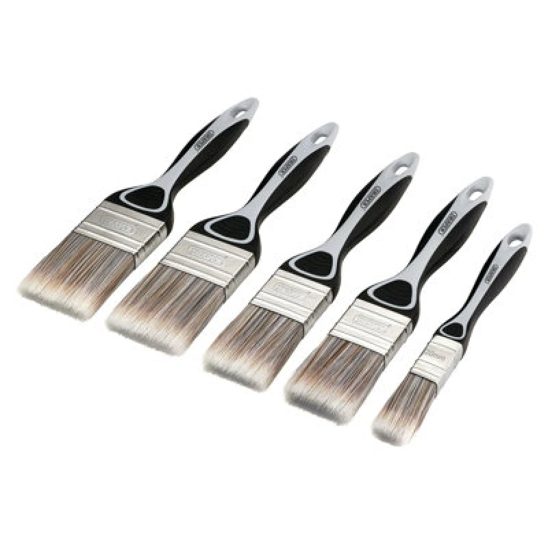 Image of Draper 20618 Soft Grip Flat Paint Brush Set (5 Piece) - 20618 20618