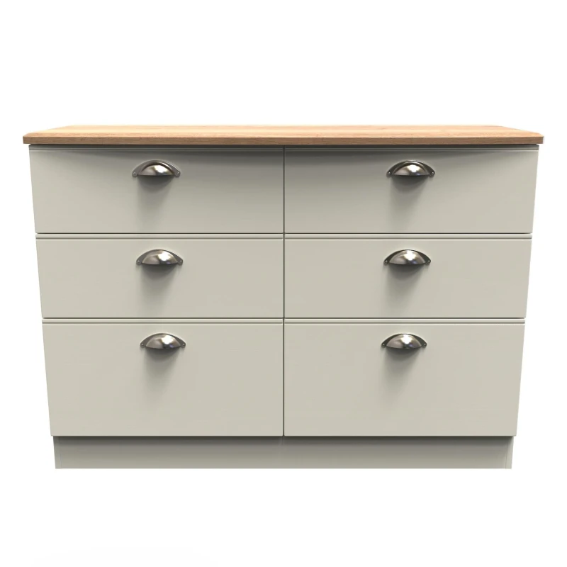 Image of Ready Assembled 2 U Albert 6 Drawer Wide Chest (Ready Assembled) Cream