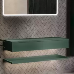 Image of 1200mm Green Wall Hung Countertop Basin Shelf - Lugo