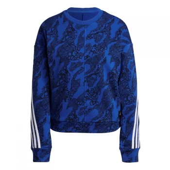 Image of adidas Sportswear Future Icons Animal-Print Sweats - Bold Blue / Legend Ink / White