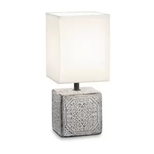 Image of Kali-1 table lamp White metal 1 bulb 29.5cm