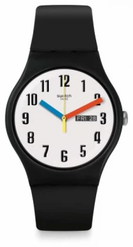 Image of Swatch New Gent Elementary Black Silicone Watch