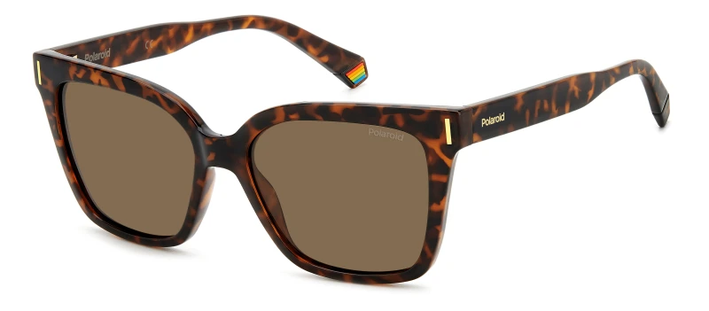 Image of Polaroid Cat Eye Havana Bronze Polarized PLD 6192/S Brown female