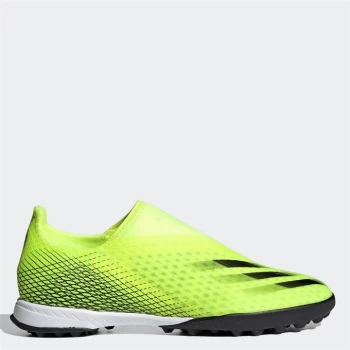 Image of adidas X Ghosted .3 Laceless Astro Turf Trainers - SolYellow/Blue