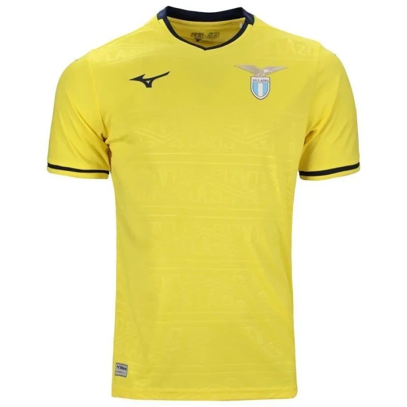 Image of Mizuno Lazio Away Shirt 2024 2025 Adults - Yellow Yellow S