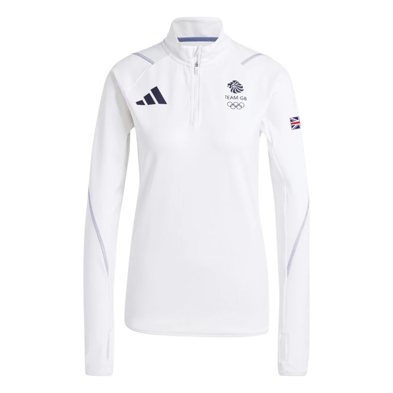 Image of adidas Womens Team GB Performance Tracksuit Top White female 8 (XS)