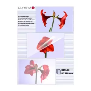 Image of Olympia 1x50 DIN A3 80 micron laminator pouch 50 pc(s)