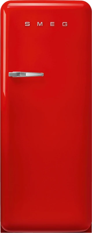 Image of Smeg 50s Style Retro Right Hand Hinge FAB28RRD6UK 153cm Small Fridge with Ice Box - Red - C Rated