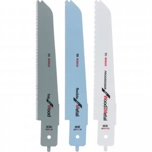 Image of Bosch 3 Piece Jigsaw Blade Set For Bosch Multisaw PFZ 500