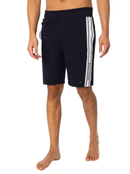 Image of Tommy Hilfiger Lounge Stripe Sweat Shorts Desert Sky M