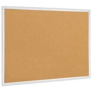 Image of Bi-Office Maya Antimicrobial Cork Board with Aluminium Frame 1800 x 1200 mm