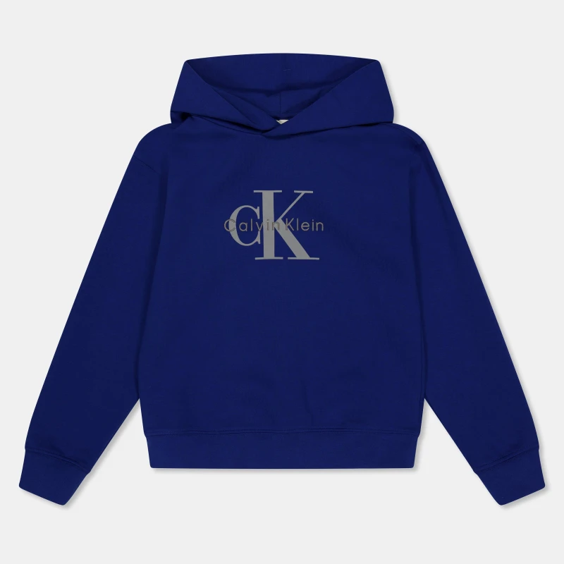 Image of Calvin Klein Jeans Kids Mlogo Pull Over Hoodie Admiral Blue male 12Y