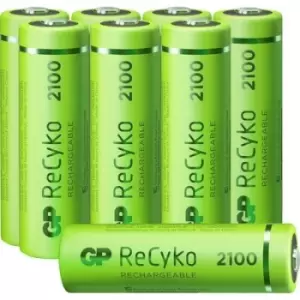 Image of GP Batteries ReCyko+ HR06 AA battery (rechargeable) NiMH 2100 mAh 1.2 V 8 pc(s)