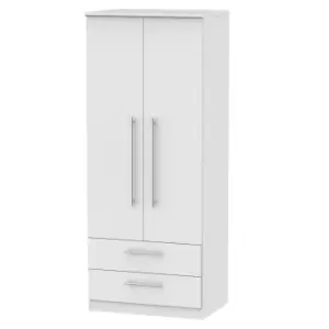 Image of Siena Grey Matt 2 Drawer Wardrobe