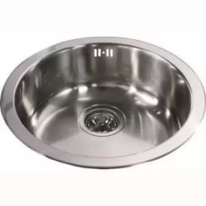 Image of Single Bowl Chrome Stainless Steel Kitchen Sink - CDA