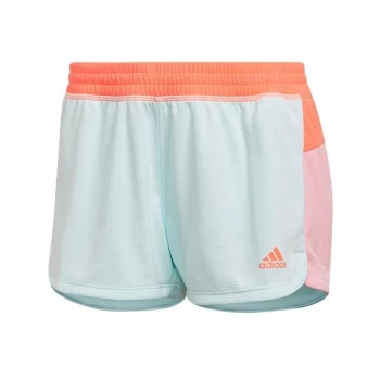Image of adidas Pacer Training Knit Shorts Womens - Ice Mint / Turbo
