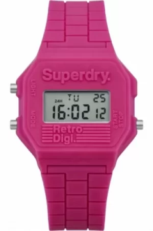 Image of Ladies Superdry Mini Retro Digi Alarm Chronograph Watch SYL201P