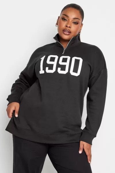 Image of Printed Quarter Zip Sweatshirt