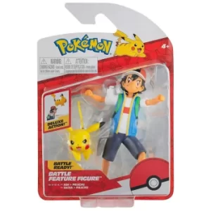 Image of Pokemon Pikachu and Ash Ketchum Battle Ready Figure 2 Pack