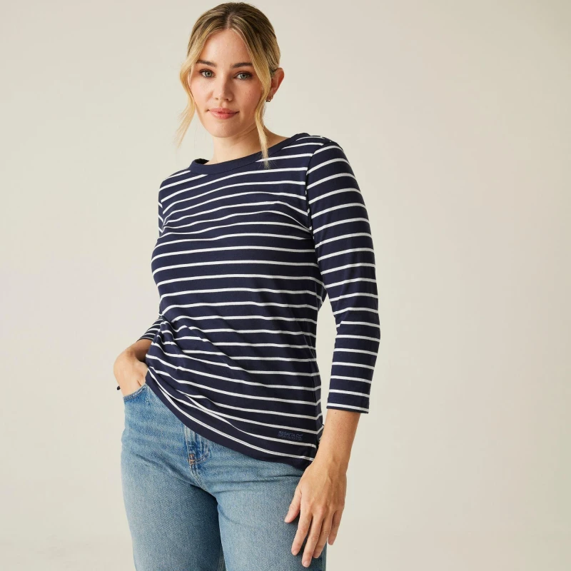 Image of Regatta Bayletta II Tee Navy/White Stri female 22