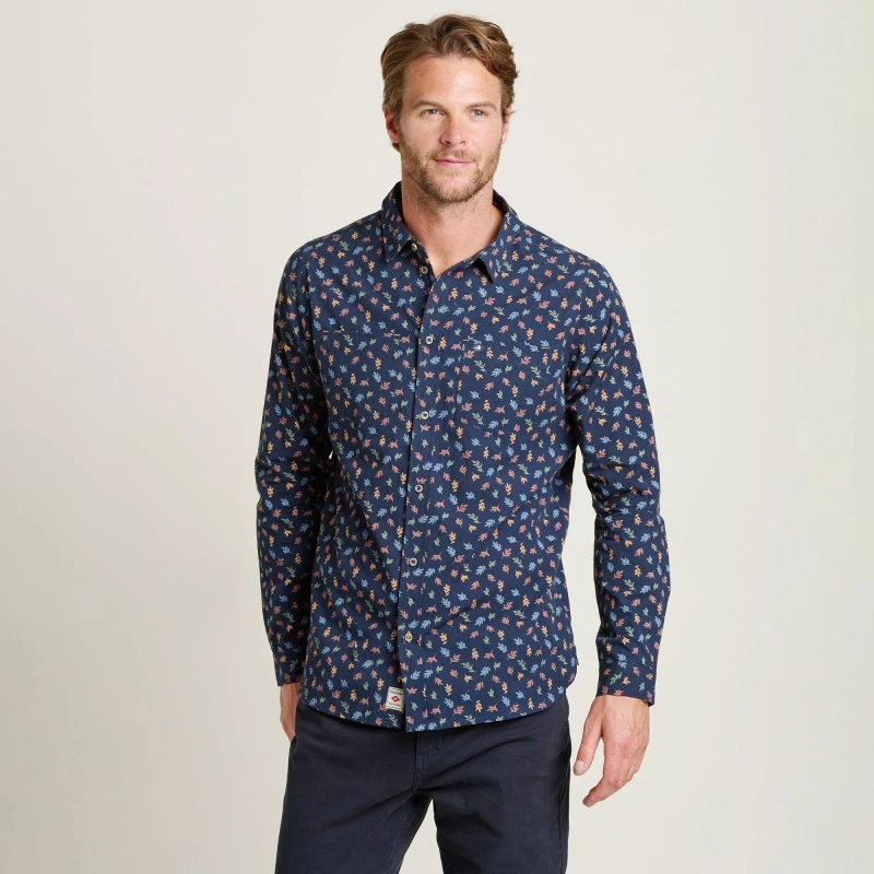 Image of Brakeburn Leaf Shirt Blue