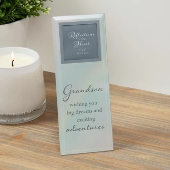 Image of 2" x 2" - Reflections Of The Heart Photo Frame - Grandson