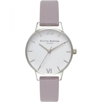 Image of White Dial Silver & Grey Lilac Watch