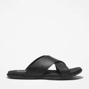 Image of Timberland Kesler Cove Cross-band Sandal For Men In Black Black, Size 6.5