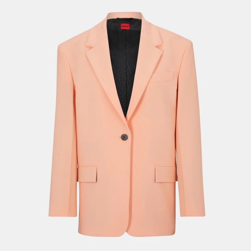 Image of Hugo Womens Agura Tailored Blazer Pastel Orange female 6 (XS)