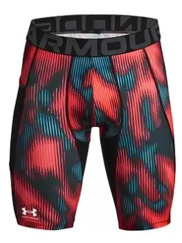 Image of Under Armour Heat Gear Printed Long Shorts - Pink Size M Men