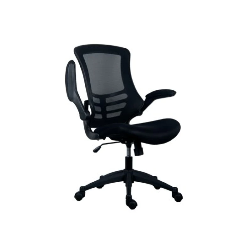 Image of Jemini Jaya Mesh Back Chair with Folding Arms 680x670x1070mm Black KF77784