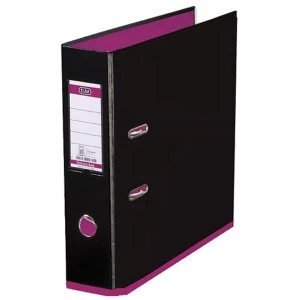 Image of Elba MyColour A4 Lever Arch File Polypropylene 80mm Black/Pink Single