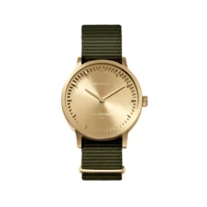 Image of Leff Amsterdam LT74333 Green Nato T32 Brass Tube Wristwatch