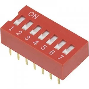Image of DIP switch Number of pins 7 Slide type TRU COMPONENTS DSR 07