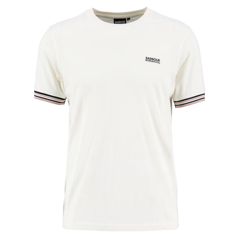 Image of Barbour International B.Int Burnwood Tee Sn63 Whisper White male M