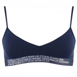 Image of Calvin Klein Womens Unlined Bralettes - Blue