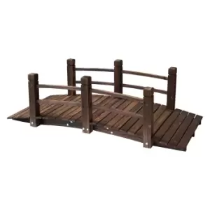 Image of Outsunny 1.5m Wooden Garden Arch Bridge