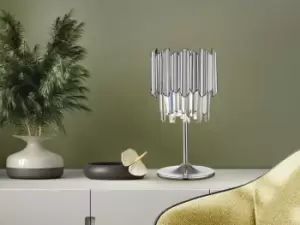 Image of Tiara Glass Table Lamp Chrome G9
